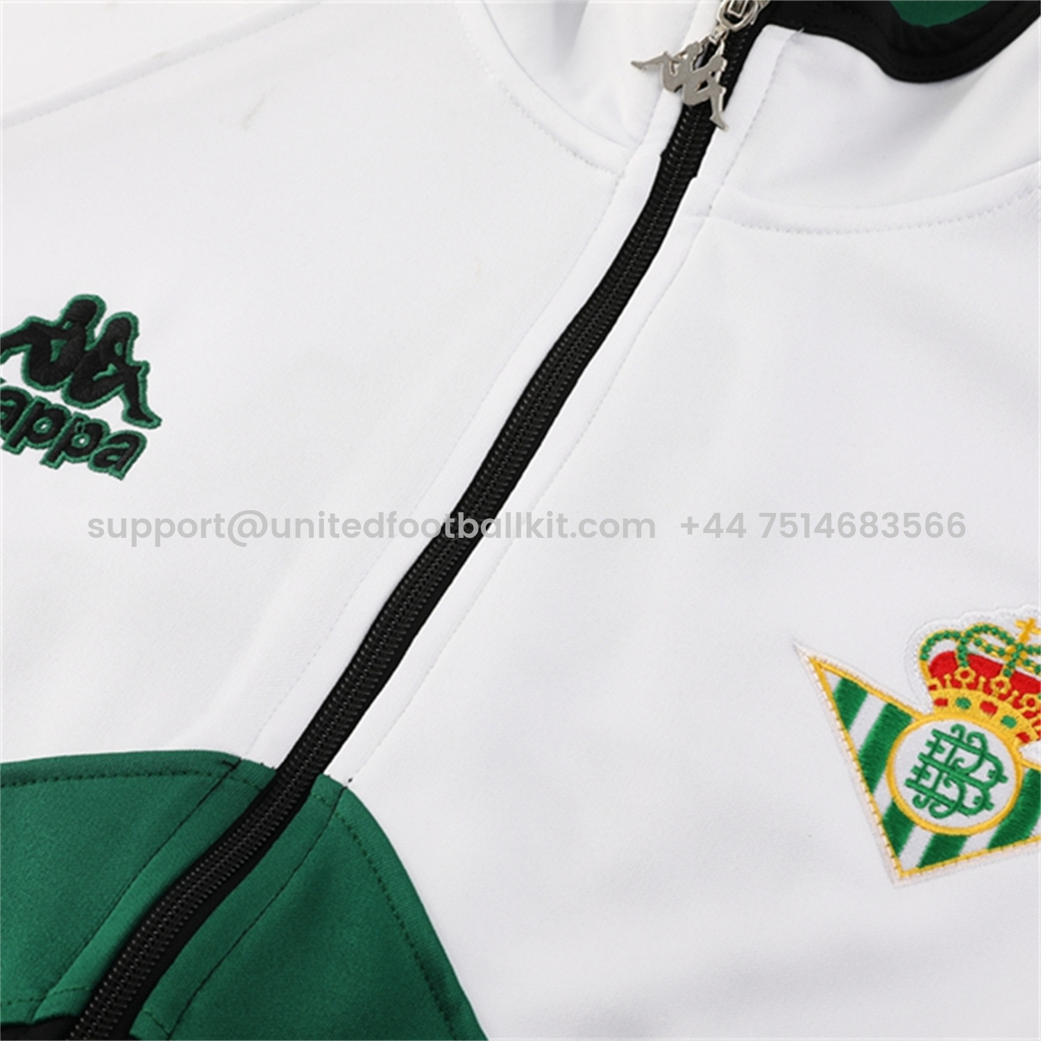 Unitedfootballkit.com | Real Betis 25-26 Jacket Training Tracksuit - Green White Black Throwback Jackets & Black Pants -Customize Name, Number and Patch | Worldwide Shipping
