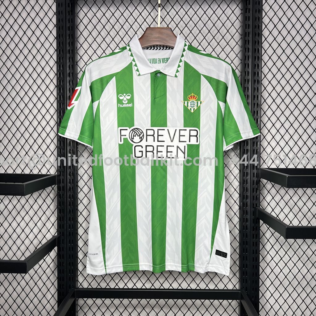 Unitedfootballkit.com | Real Betis 24-25 Home Stadium Jersey - Fans Version -Customize Name, Number and Patch | Worldwide Shipping