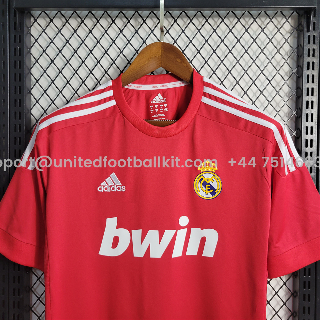 Unitedfootballkit.com | Retro Real Madrid 11-12 Third Red Jersey -Customize Name, Number and Patch | Worldwide Shipping