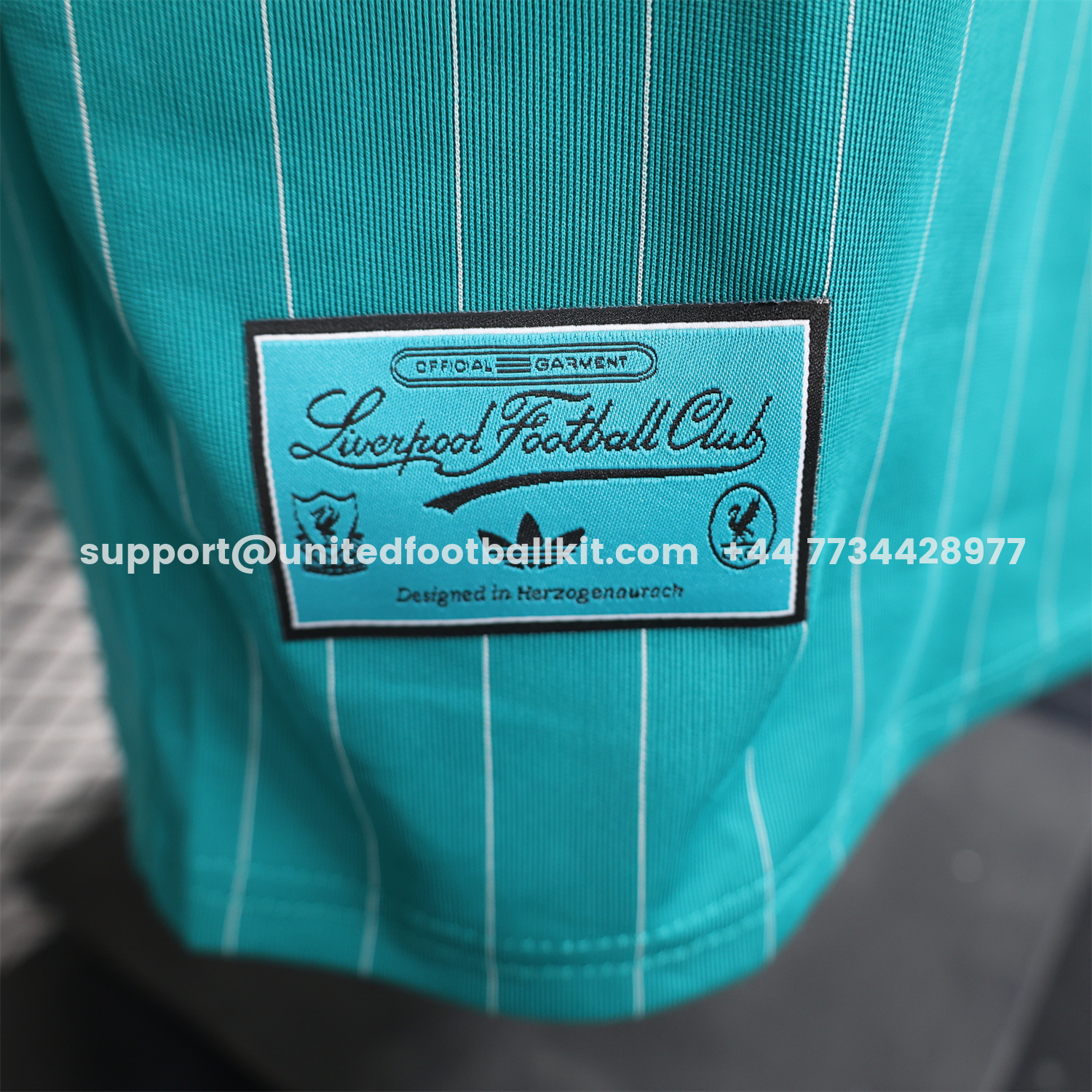 Unitedfootballkit.com | Liver.pool 25-26 Icon Range Travel Special Edition Cyan Jersey - Player Version -Customize Name, Number and Patch | Worldwide Shipping