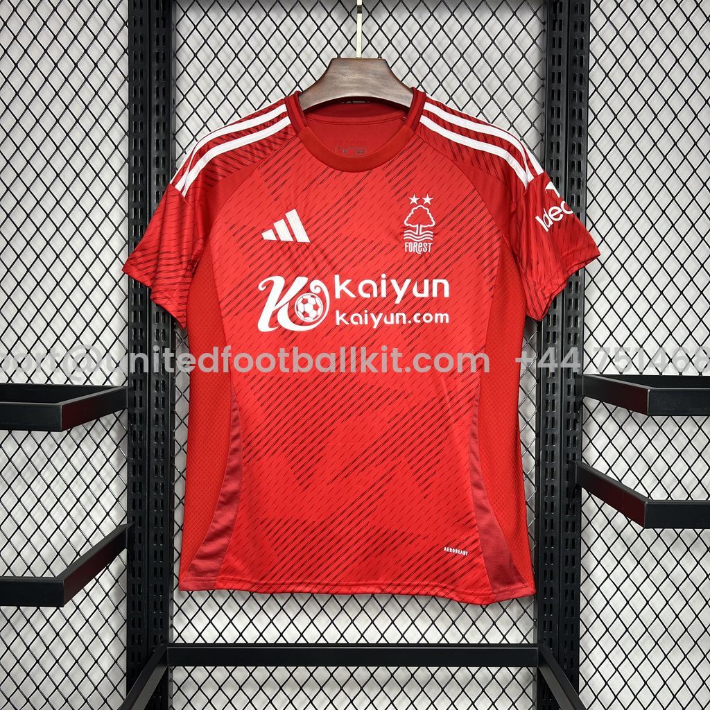 Unitedfootballkit.com | Nottingham Forest 24-25 Home Stadium Jersey - Fans Version -Customize Name, Number and Patch | Worldwide Shipping