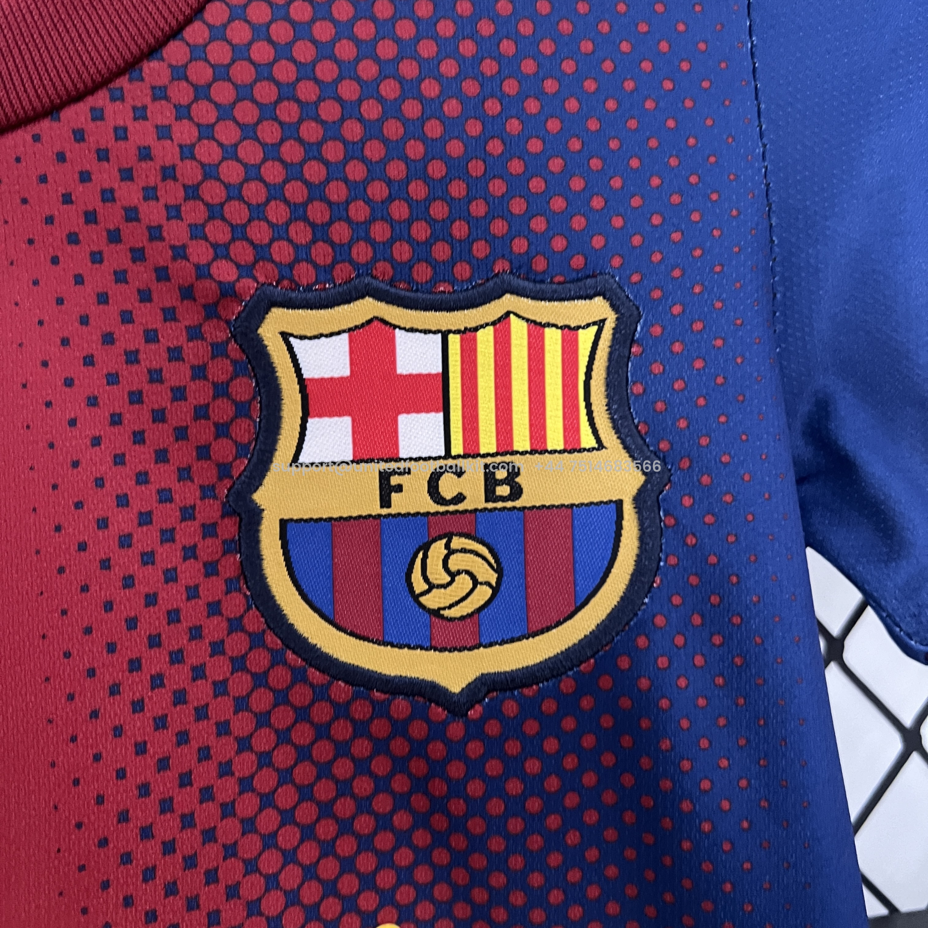 Unitedfootballkit.com | Retro Barcelona 2012-13 Home Stadium Kids Kit -Customize Name, Number and Patch | Worldwide Shipping