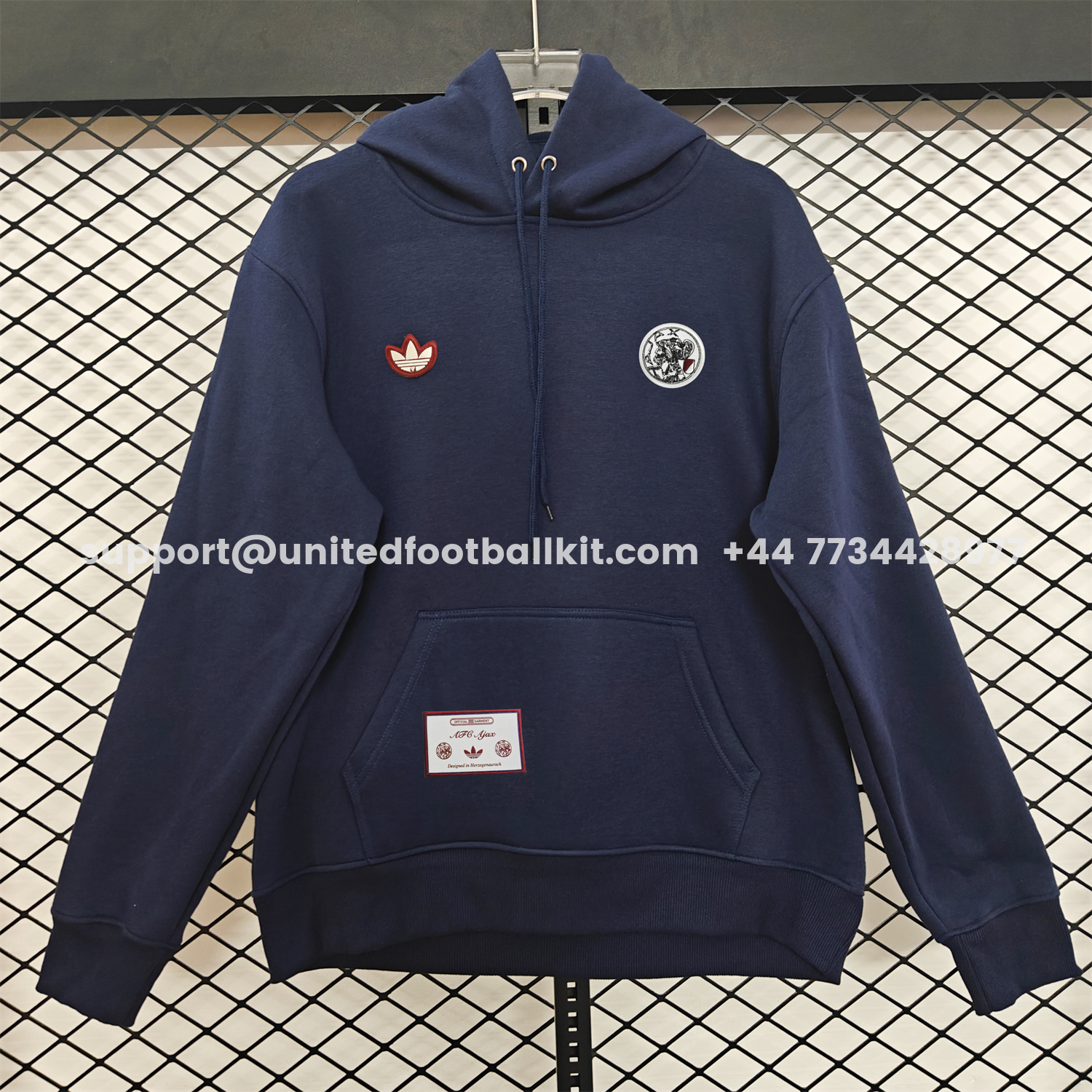 Unitedfootballkit.com | Ajax 25-26 Originals Terrace Icon Unisex Pullover Hoodie -Customize Name, Number and Patch | Worldwide Shipping