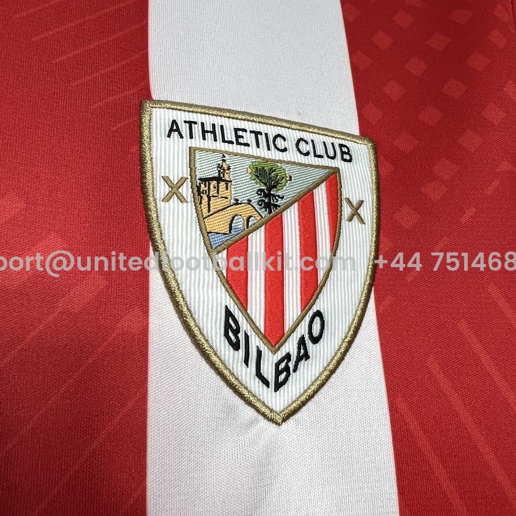 Unitedfootballkit.com | Athletic Bilbao 24-25 Home Stadium Jersey - Fans Version -Customize Name, Number and Patch | Worldwide Shipping