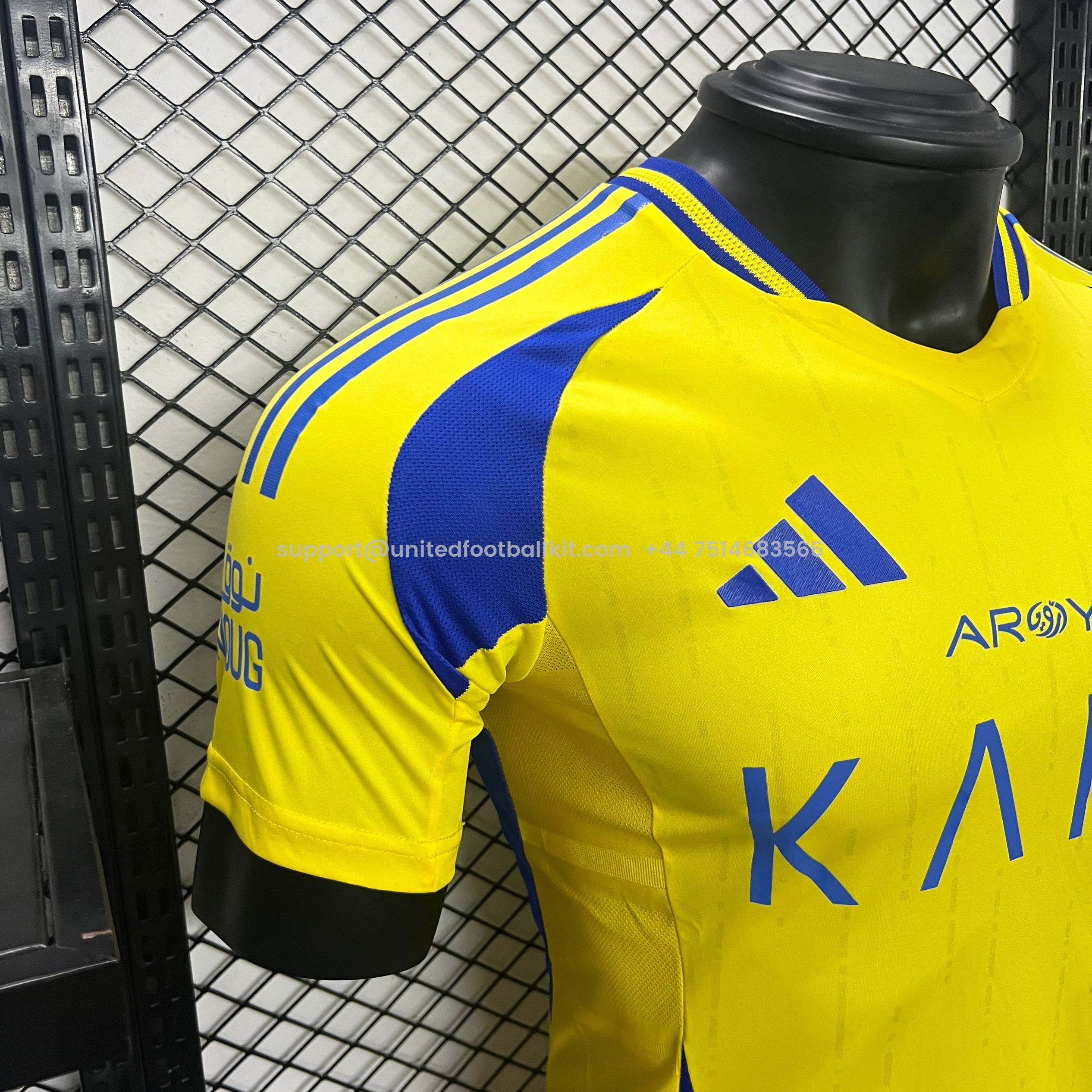 Unitedfootballkit.com | Al Nassr Riyadh Victory 24-25 Home Stadium Jersey - Player Version -Customize Name, Number and Patch | Worldwide Shipping