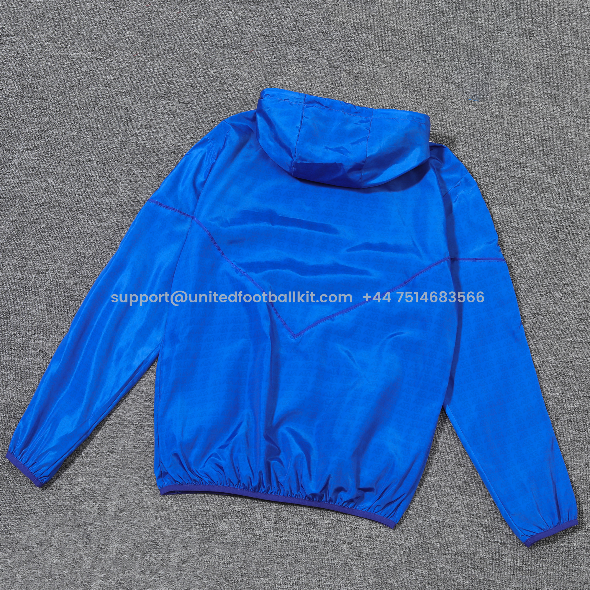 Unitedfootballkit.com | Argentine 2024 Vintage Style Blue Hooded Windbreaker - Player Version -Customize Name, Number and Patch | Worldwide Shipping