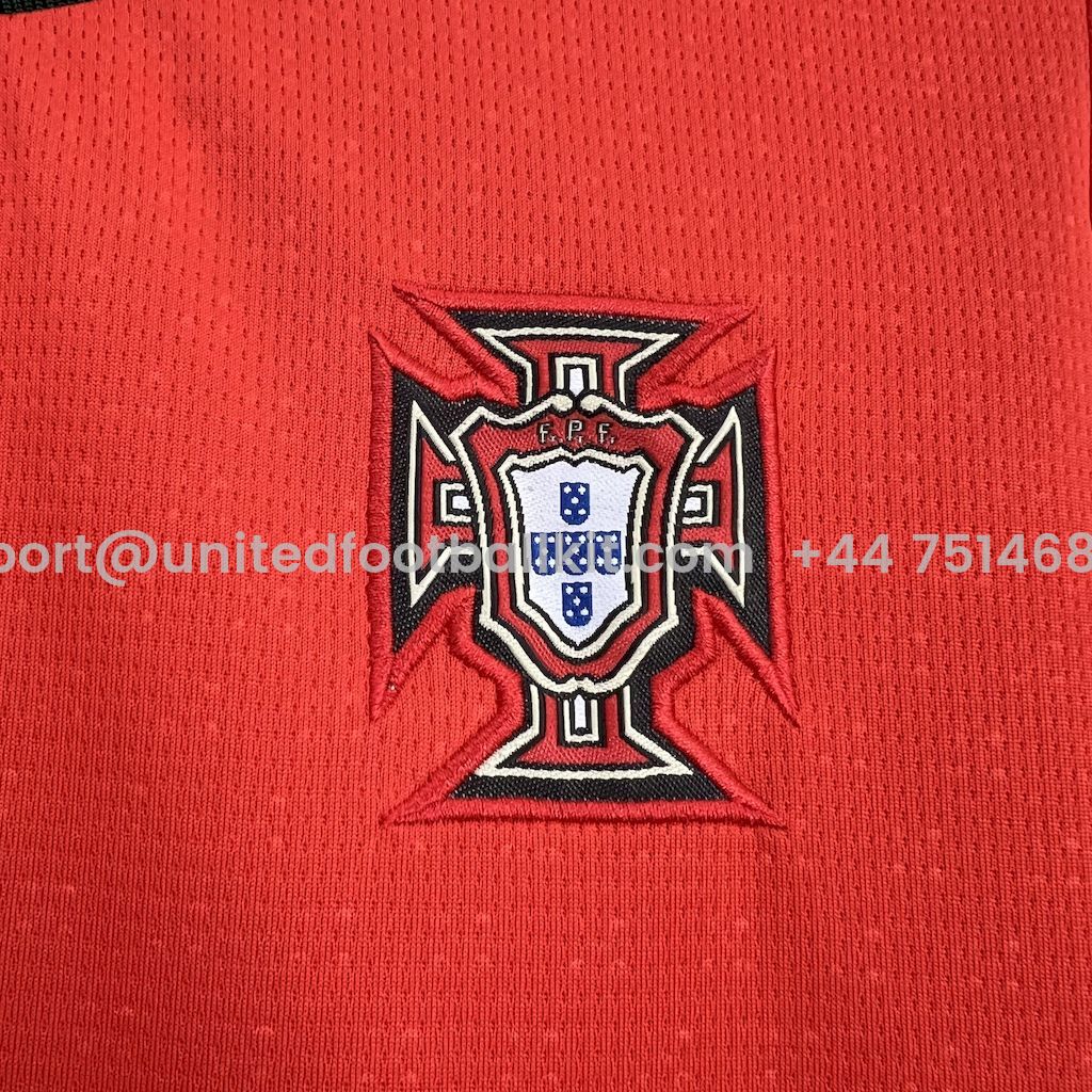 Unitedfootballkit.com | Portugal 2025-26 Home Kids Kit -Customize Name, Number and Patch | Worldwide Shipping