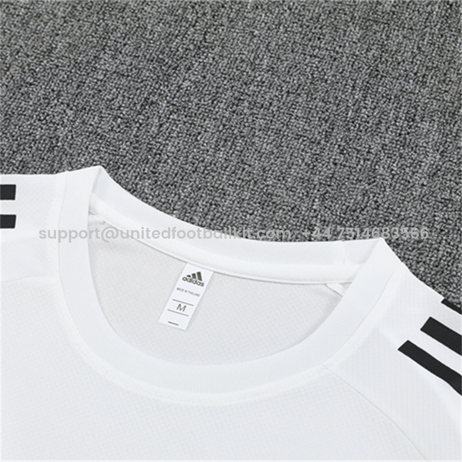 Unitedfootballkit.com | Manchester United 25-26 Short-Sleeve Training Set - White Top & Black Shorts -Customize Name, Number and Patch | Worldwide Shipping