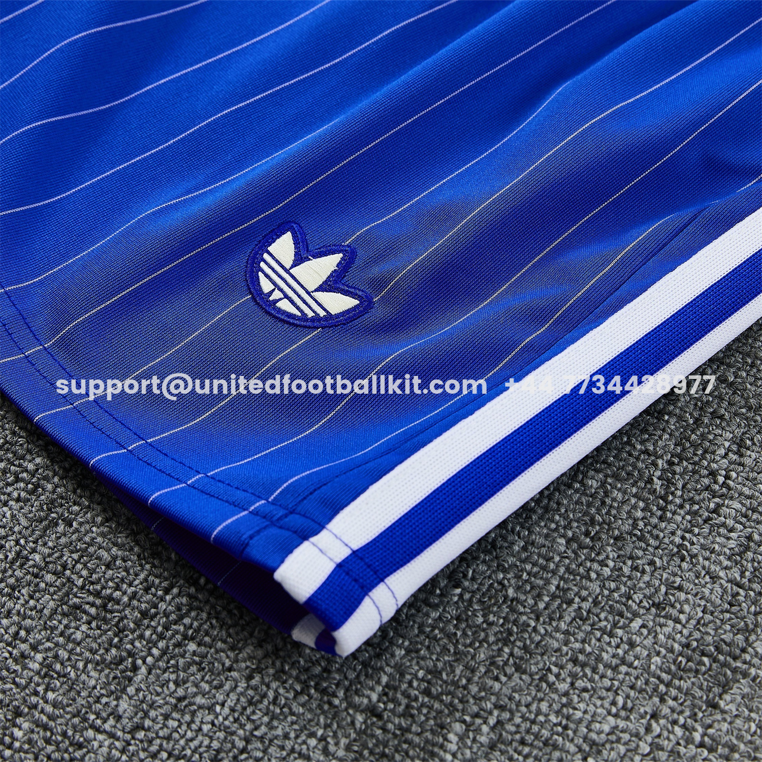 Unitedfootballkit.com | C.H.E.L.S.E.A 25-26 Retro Style Vest Training Set - White Top & Blue Stripes Pants -Customize Name, Number and Patch | Worldwide Shipping