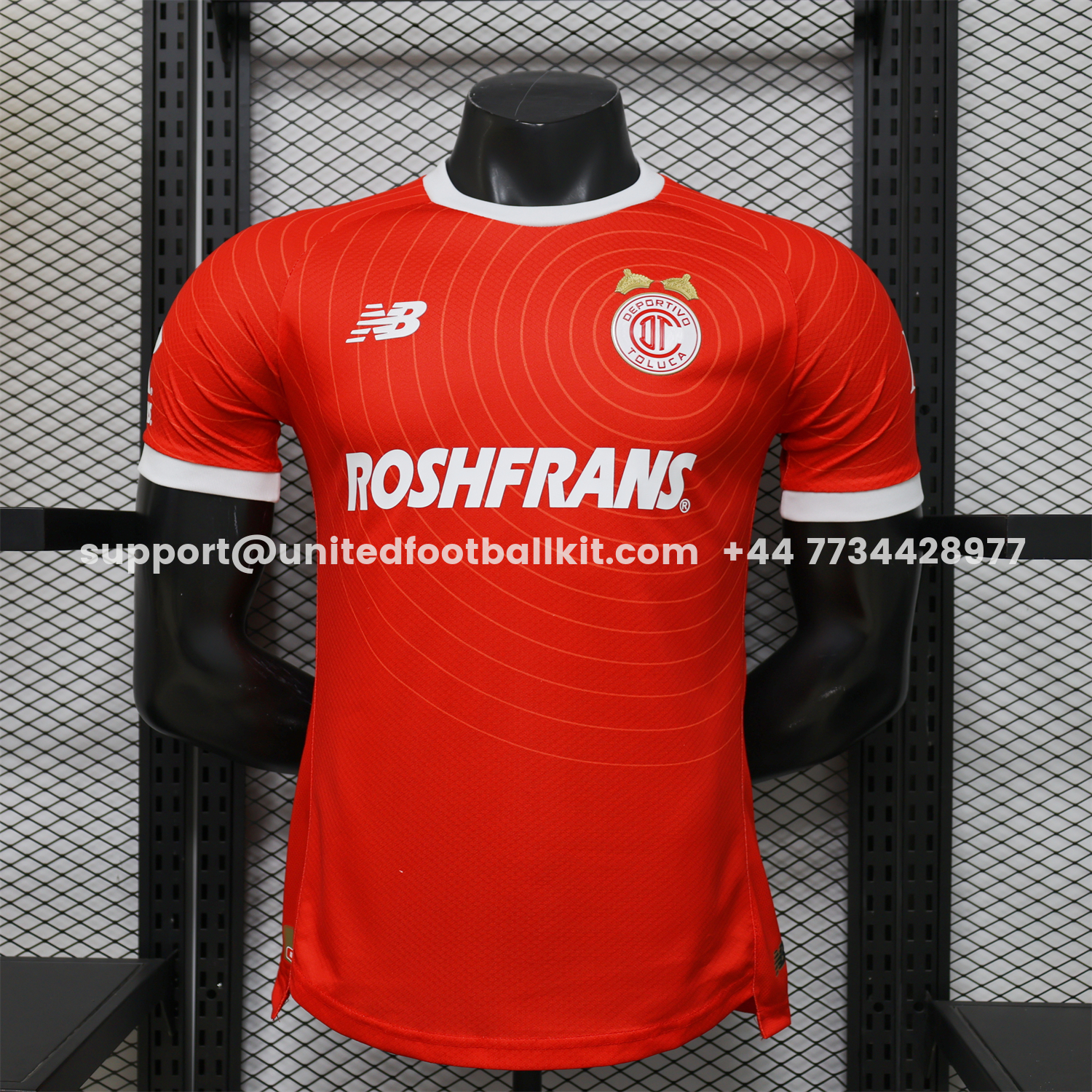 Unitedfootballkit.com | Toluca 26-27 Home Jersey - Player Version -Customize Name, Number and Patch | Worldwide Shipping