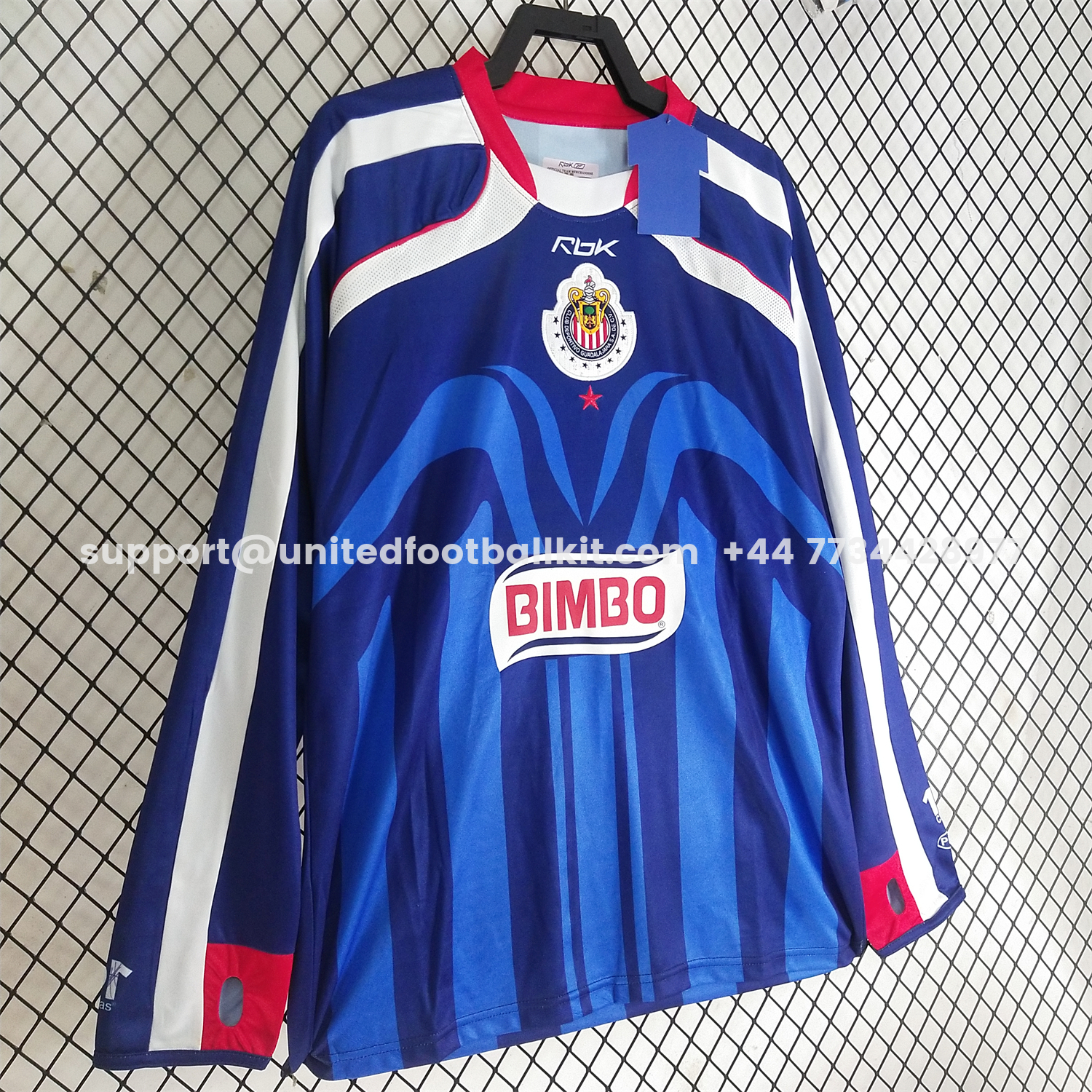 Unitedfootballkit.com | Retro Chivas de Guadalajara 2006-07 Away Long Sleeves Jersey -Customize Name, Number and Patch | Worldwide Shipping