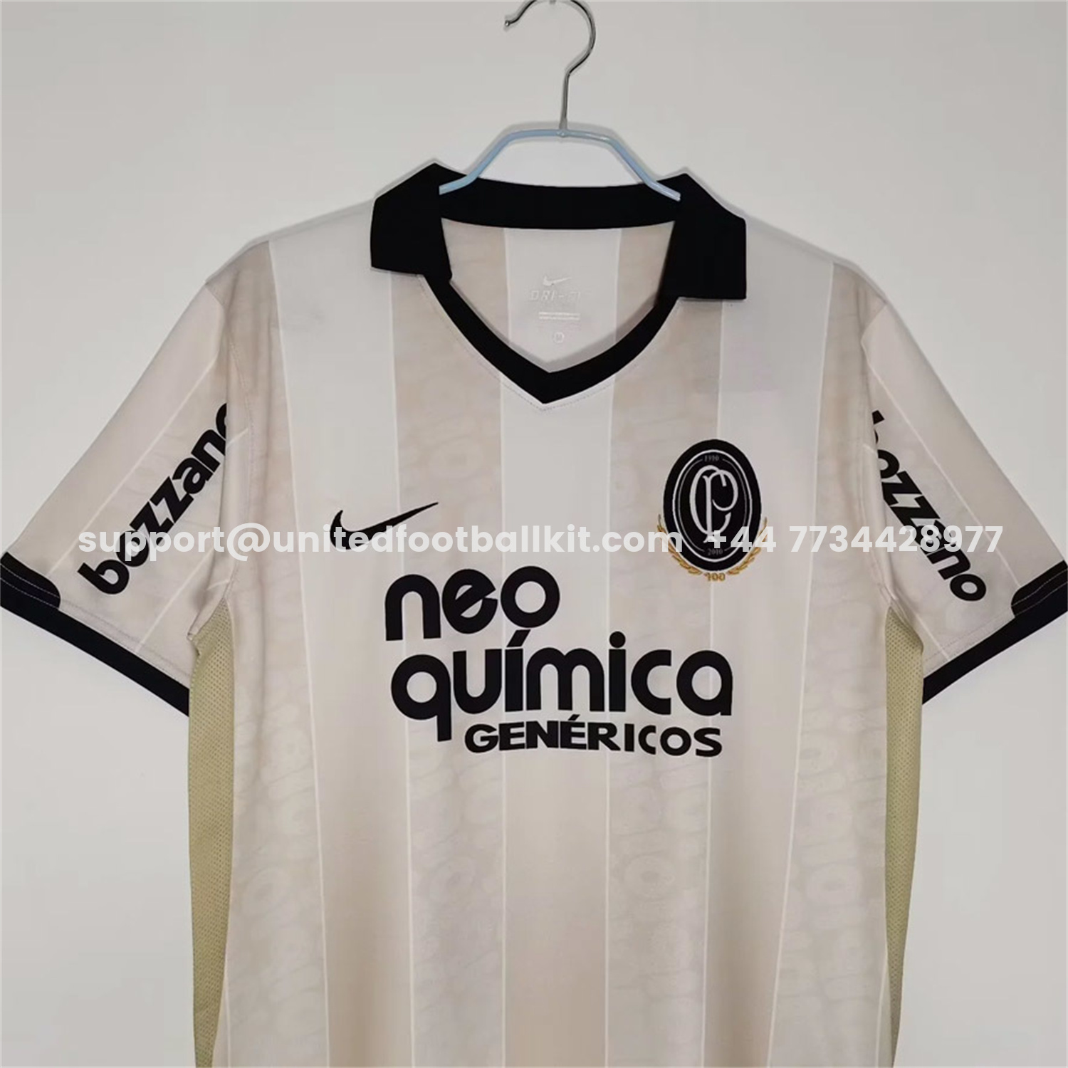 Unitedfootballkit.com | Retro Corinthians 2010 100th Anniversary Jersey -Customize Name, Number and Patch | Worldwide Shipping