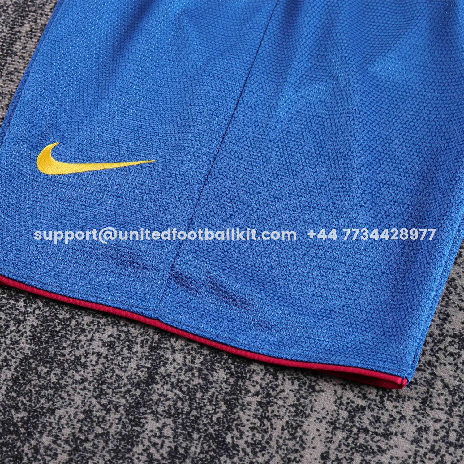 Unitedfootballkit.com | Retro Barcelona 2007-08 Home Kids Kit -Customize Name, Number and Patch | Worldwide Shipping