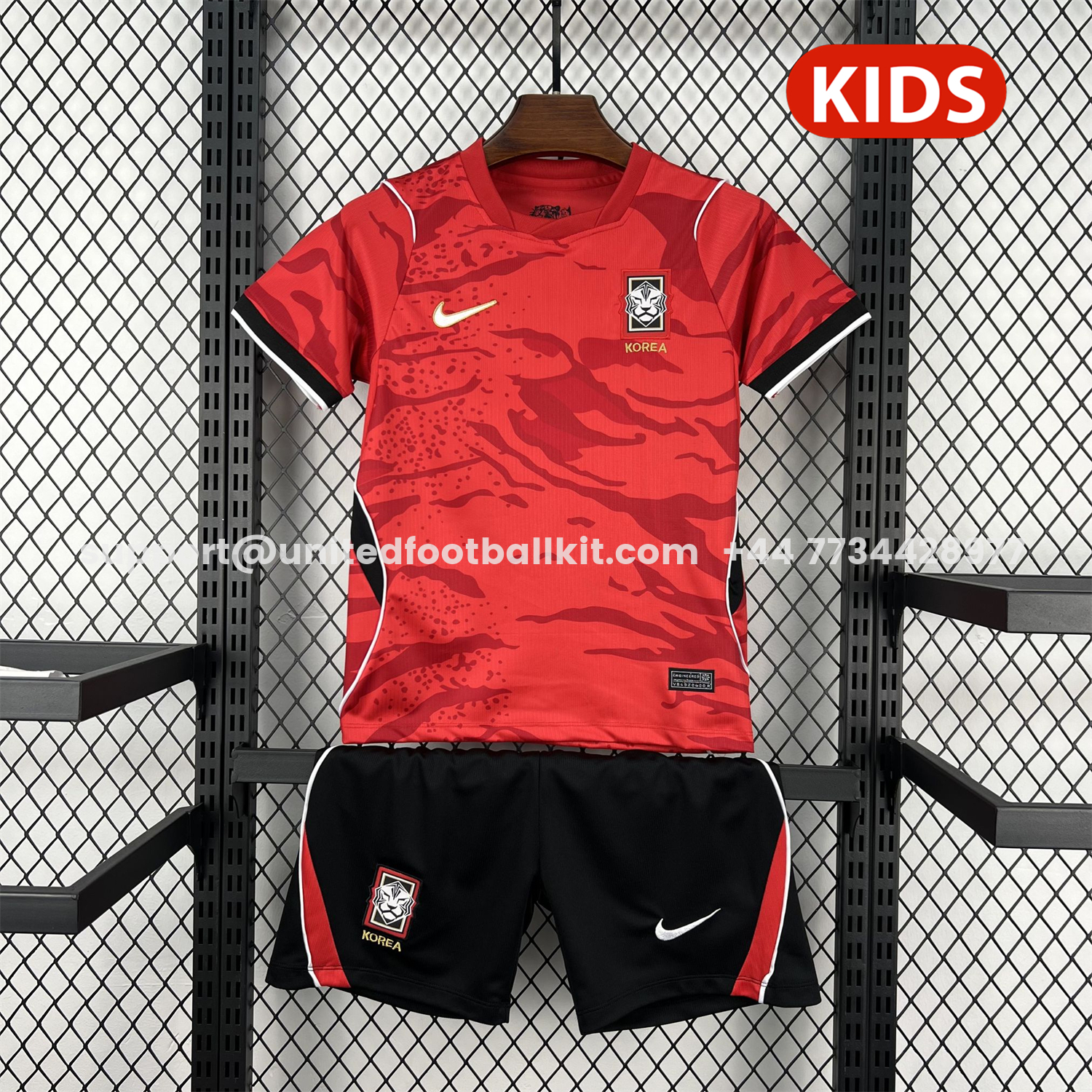Unitedfootballkit.com | South Korea 2026 Home Kids Kit -Customize Name, Number and Patch | Worldwide Shipping