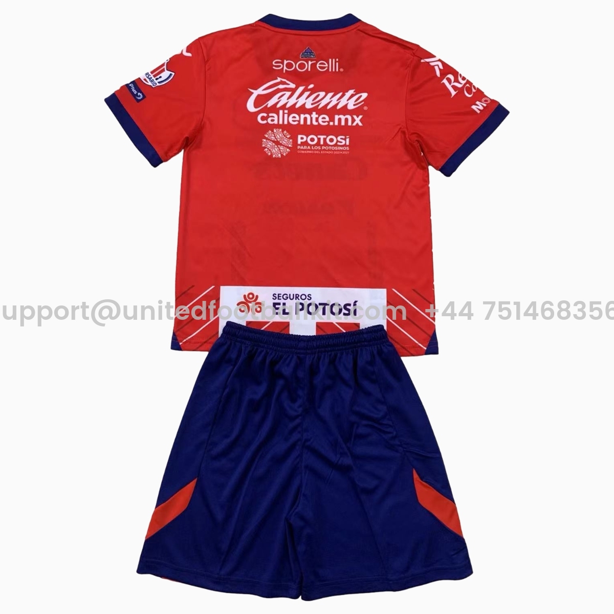 Unitedfootballkit.com | Atlético San Luis 24-25 Home Kids Kit -Customize Name, Number and Patch | Worldwide Shipping