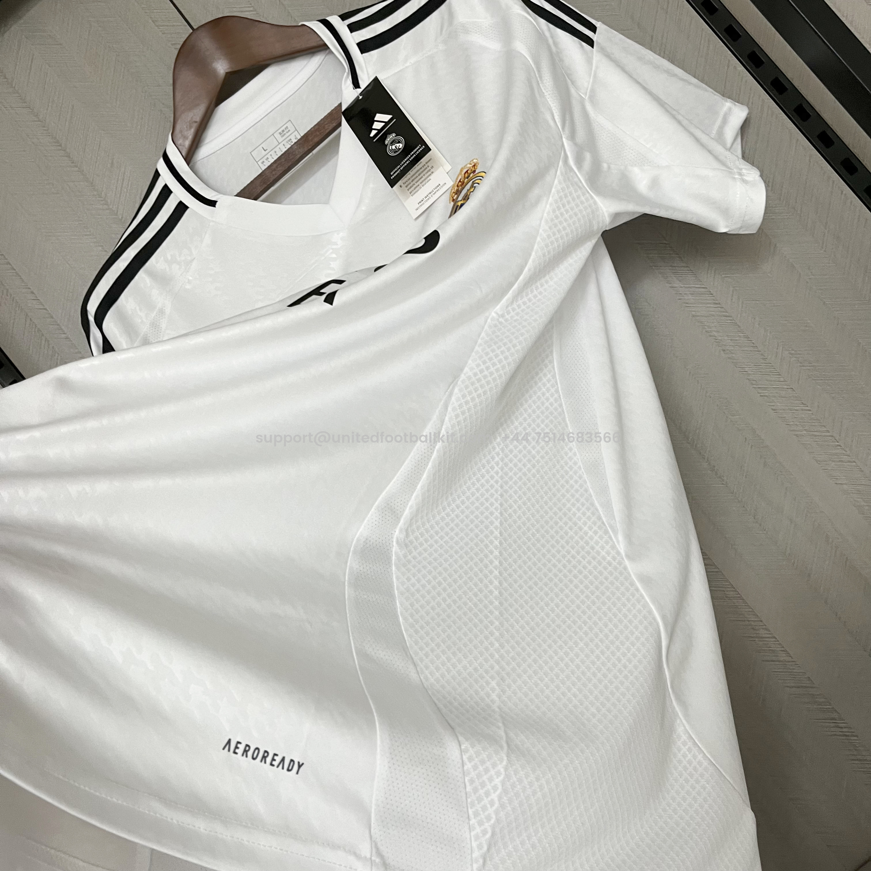 Unitedfootballkit.com | Real Madrid 24-25 Home Stadium Jersey - Fans Version -Customize Name, Number and Patch | Worldwide Shipping