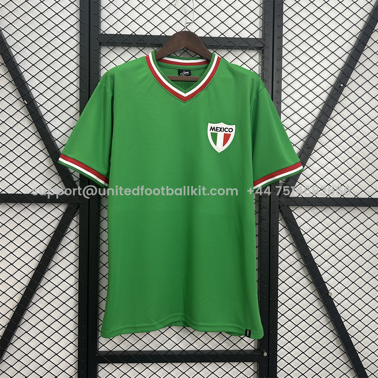 Unitedfootballkit.com | Retro Mexico 1970 Home Stadium Jersey -Customize Name, Number and Patch | Worldwide Shipping