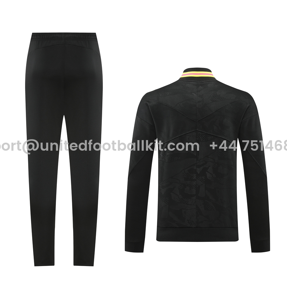 Unitedfootballkit.com | C.H.E.L.S.E.A 24-25 Jacket Training Tracksuit - Black -Customize Name, Number and Patch | Worldwide Shipping