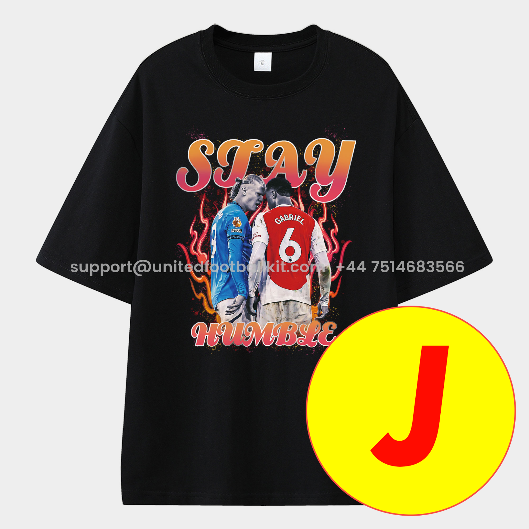 Unitedfootballkit.com | Arsenal Henry Wenger Saka Gunners Unisex Pure Cotton T-shirt -Customize Name, Number and Patch | Worldwide Shipping