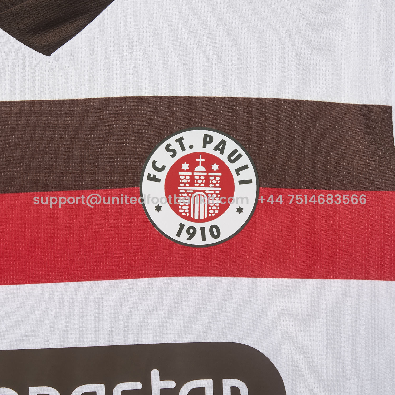 Unitedfootballkit.com | St. Pauli 25-26 Away White Jersey - Fans Version -Customize Name, Number and Patch | Worldwide Shipping