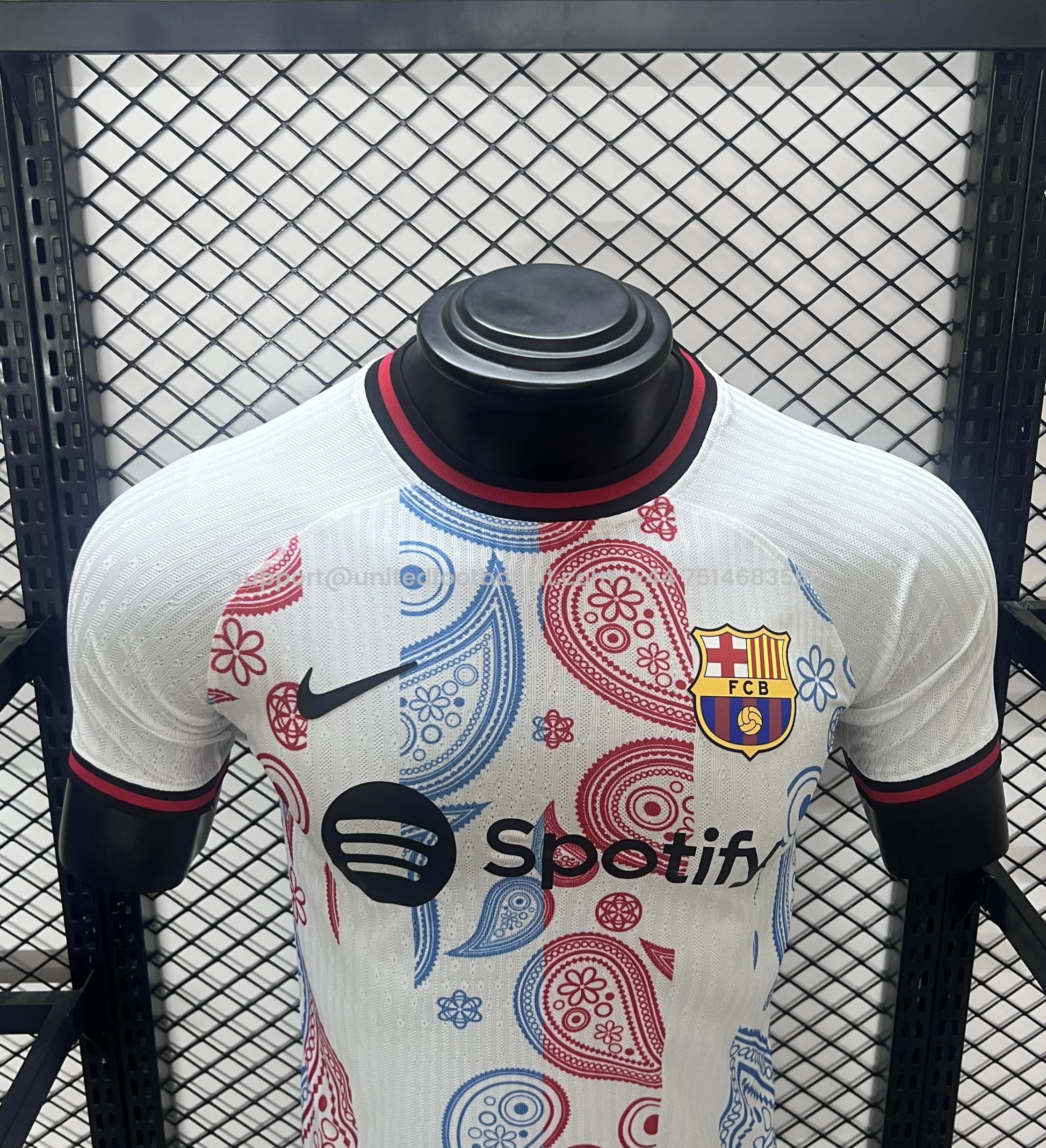 Unitedfootballkit.com | Barcelona 24-25 White Speical Jersey - Player Version -Customize Name, Number and Patch | Worldwide Shipping