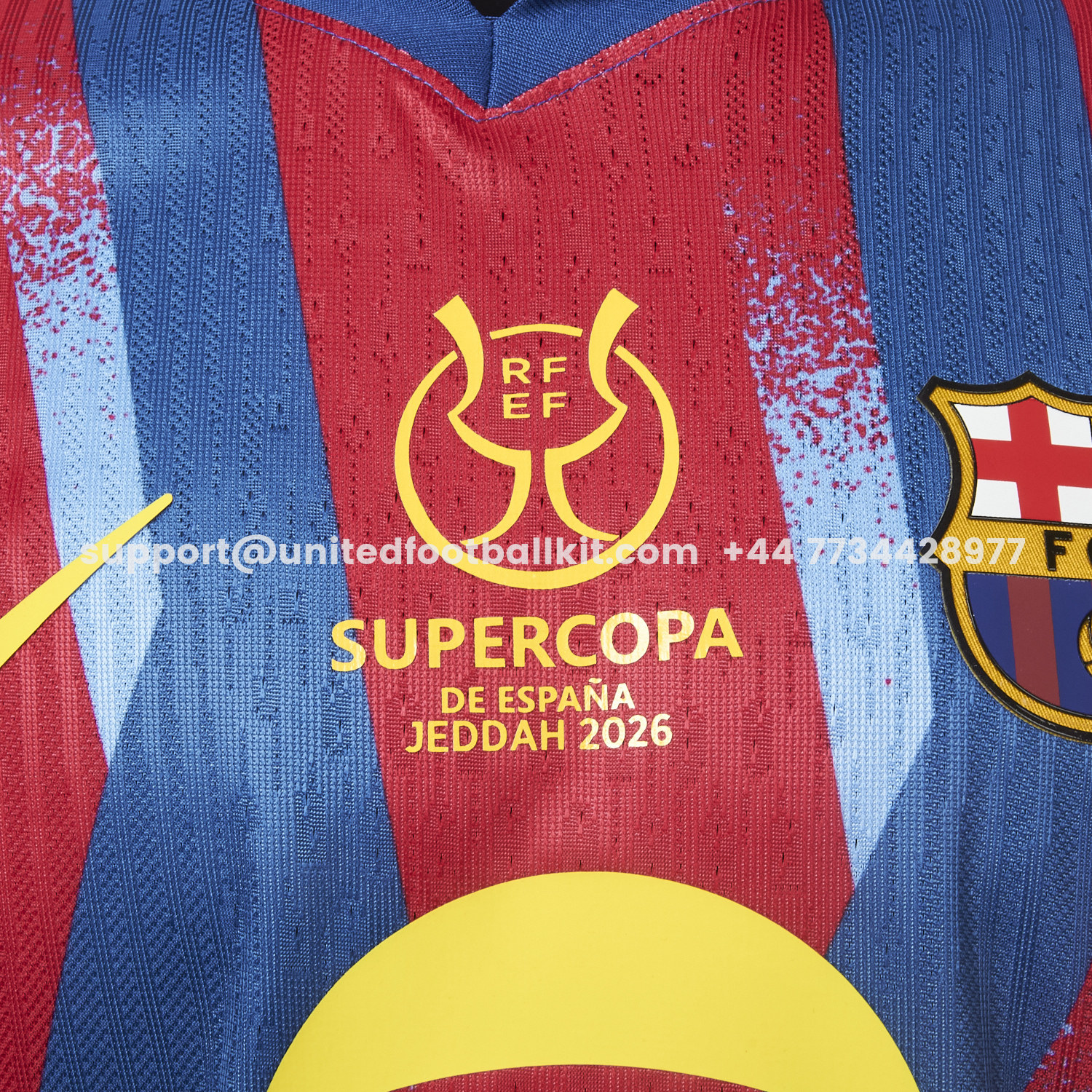 Unitedfootballkit.com | Barcelona 25-26 Supercopa De España Fourth Jersey - Player Version -Customize Name, Number and Patch | Worldwide Shipping