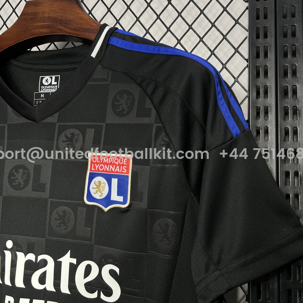Unitedfootballkit.com | Olympique Lyonnais Lyon 24-25 Away Jersey - Fans Version -Customize Name, Number and Patch | Worldwide Shipping