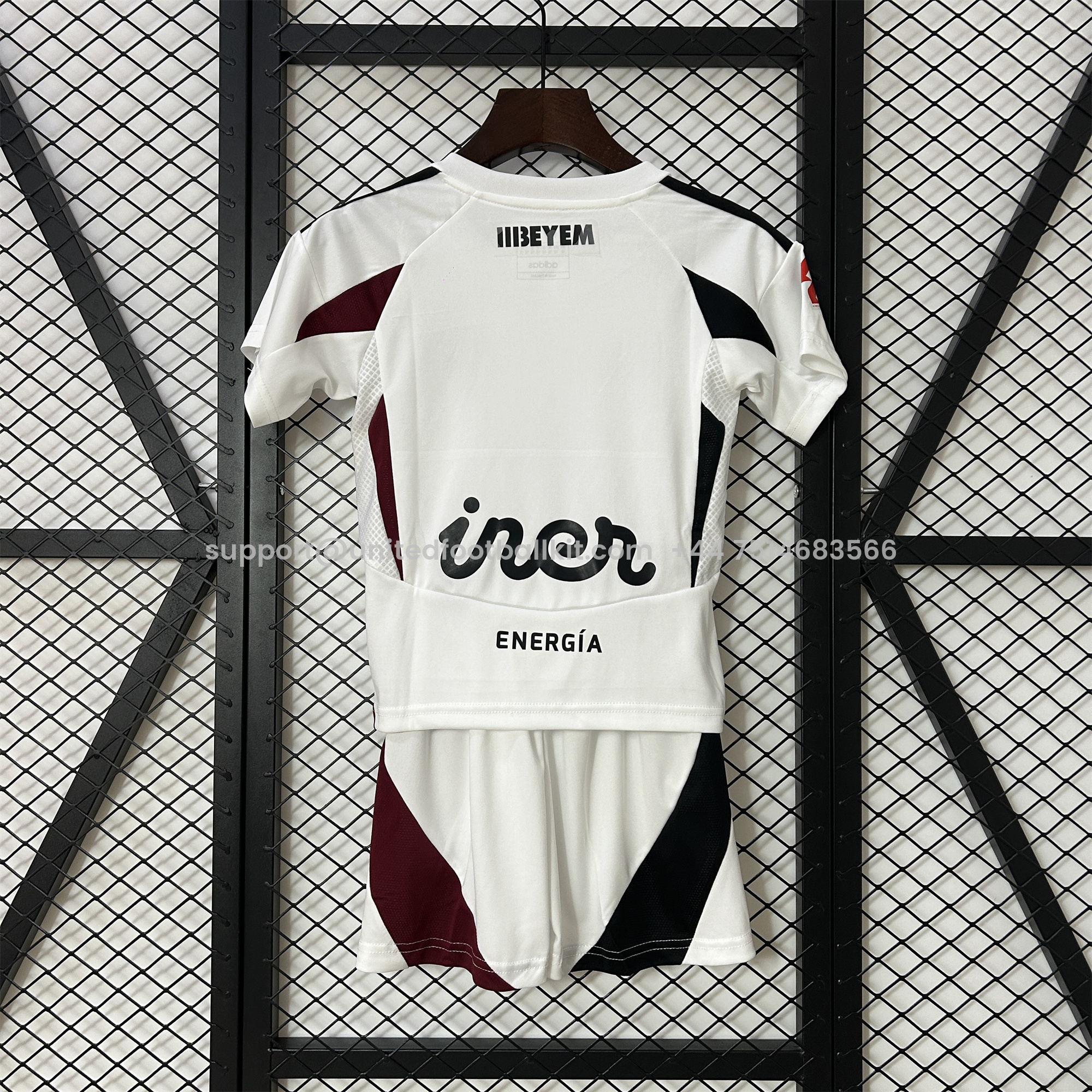 Unitedfootballkit.com | Albacete 24-25 Home Kids Kit -Customize Name, Number and Patch | Worldwide Shipping