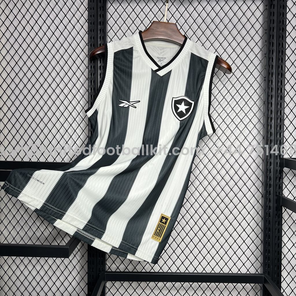 Unitedfootballkit.com | Botafogo 2024 Home Unsponsored Tank Top - Fans Version -Customize Name, Number and Patch | Worldwide Shipping