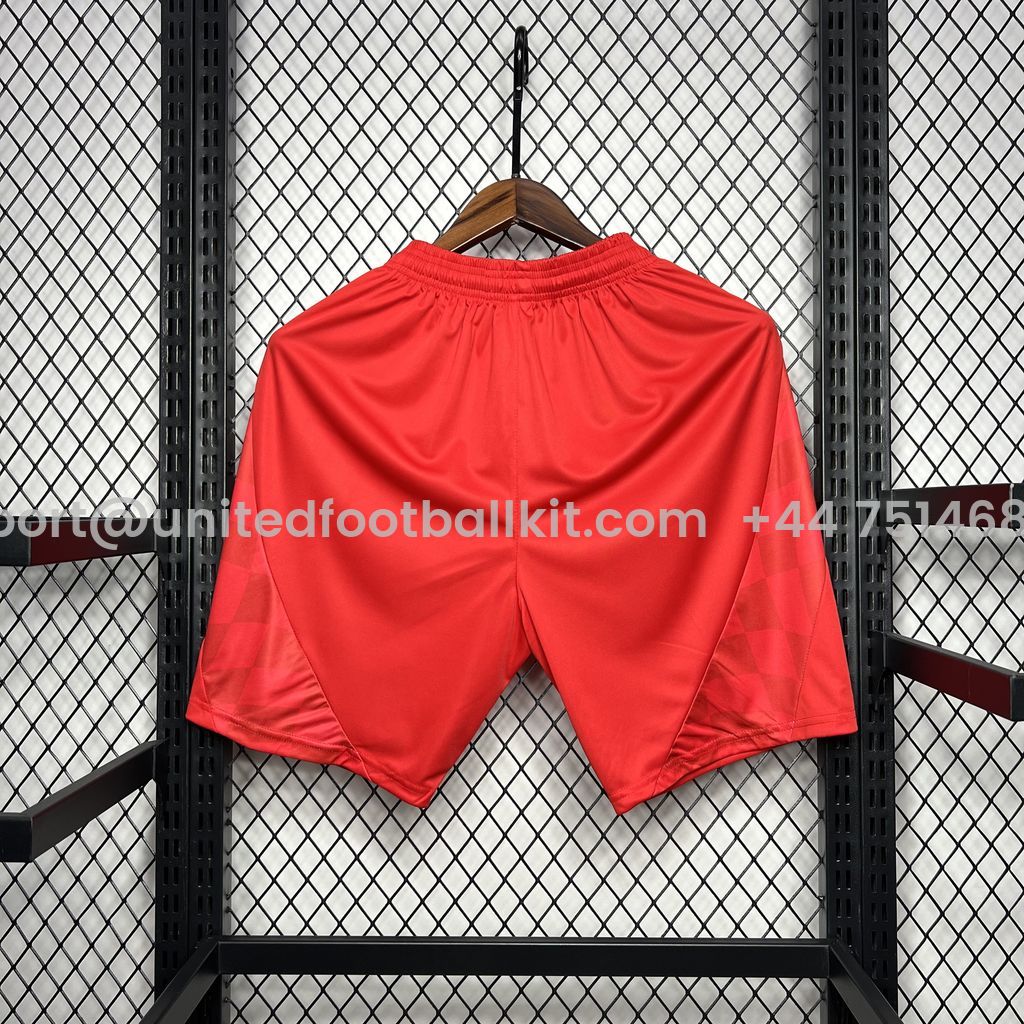 Unitedfootballkit.com | Aberdeen 24-25 Home Shorts - Fans Version -Customize Name, Number and Patch | Worldwide Shipping