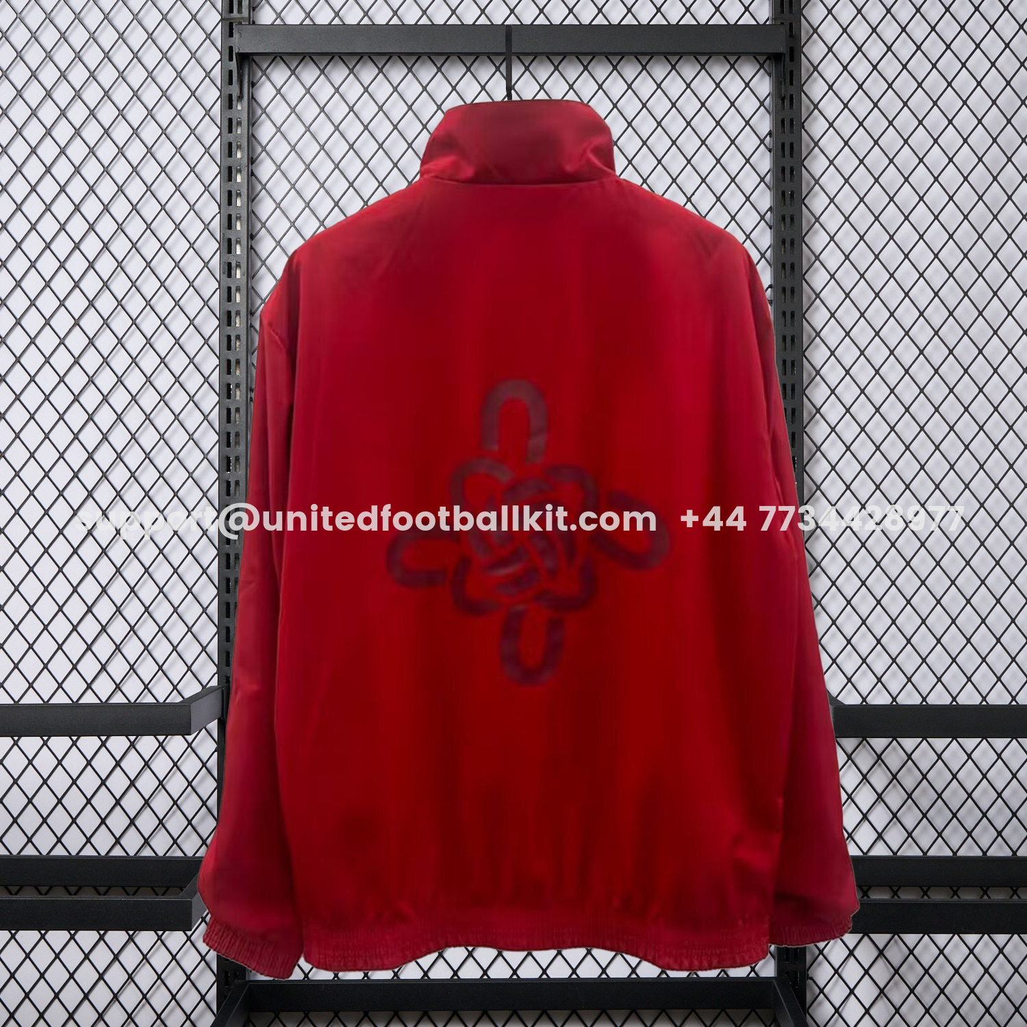 Unitedfootballkit.com | Manchester United 25-26 Double Sided Reversible Windbreaker - Black & Red -Customize Name, Number and Patch | Worldwide Shipping