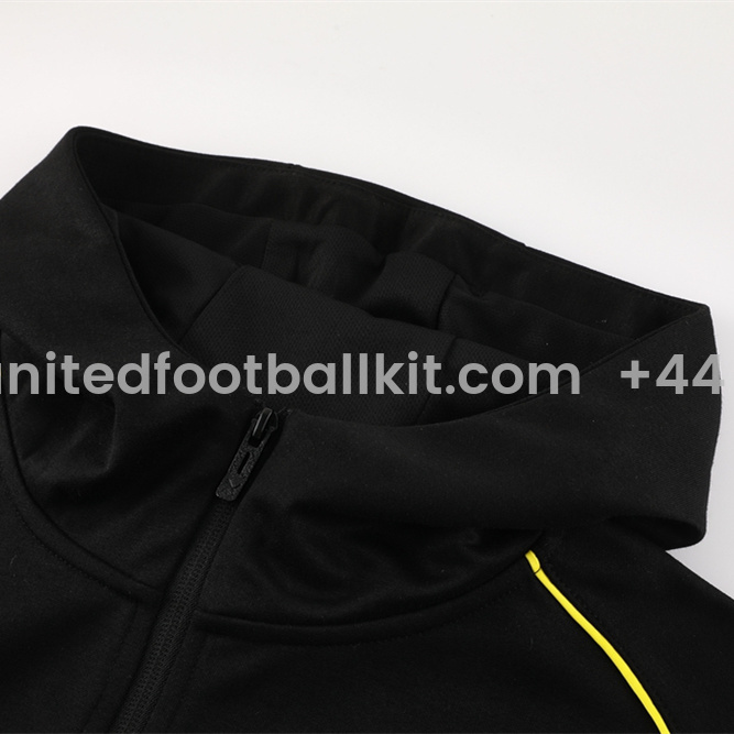 Unitedfootballkit.com | Dortmund 24-25 Training Hoodie Set - Black Hoodie and Pants -Customize Name, Number and Patch | Worldwide Shipping