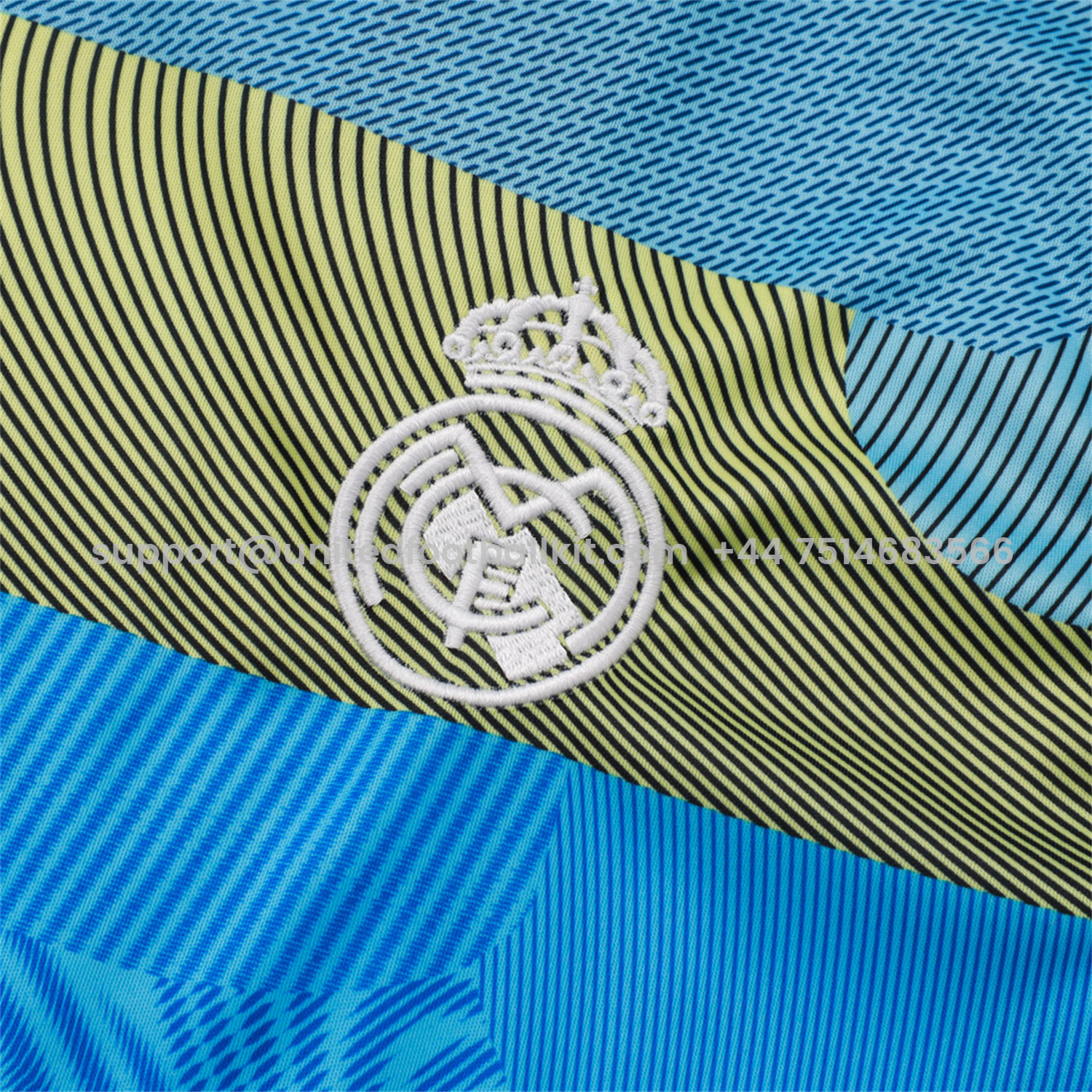 Unitedfootballkit.com | Real Madrid 25-26 Vest Training Set - Blue-Gray Camouflage Vest and Black Shorts -Customize Name, Number and Patch | Worldwide Shipping