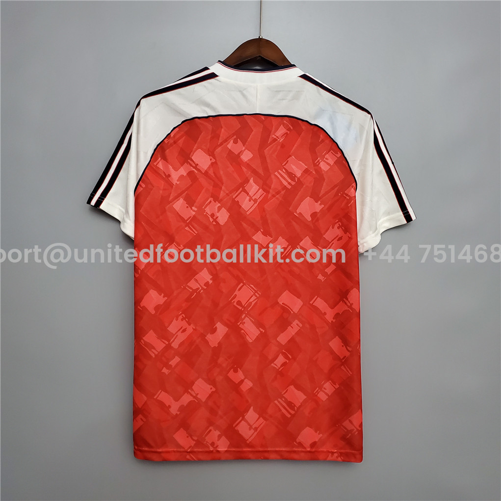 Unitedfootballkit.com | Retro Arsenal 90-92 Home Stadium Jersey -Customize Name, Number and Patch | Worldwide Shipping