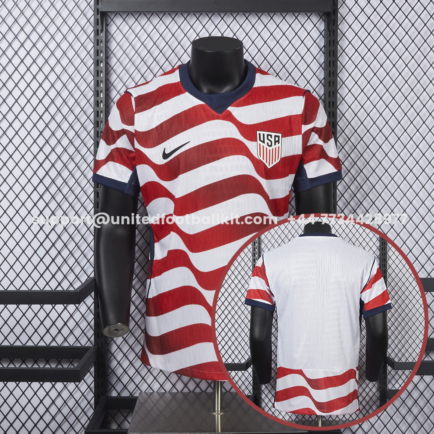 Unitedfootballkit.com | 【Back Blank】United States USA 2026 Home Jersey - Player Version -Customize Name, Number and Patch | Worldwide Shipping