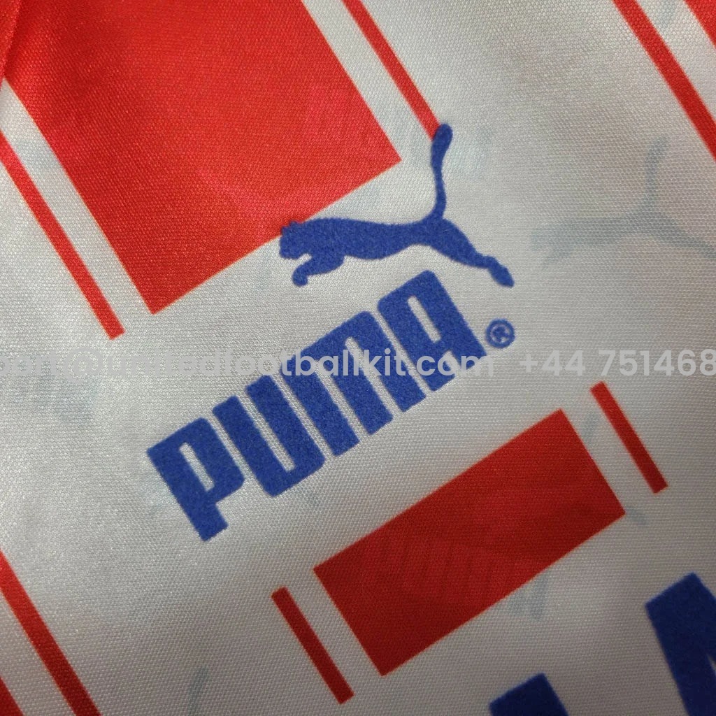 Unitedfootballkit.com | Retro Atletico Madrid 1994-95 Home Stadium Jersey -Customize Name, Number and Patch | Worldwide Shipping