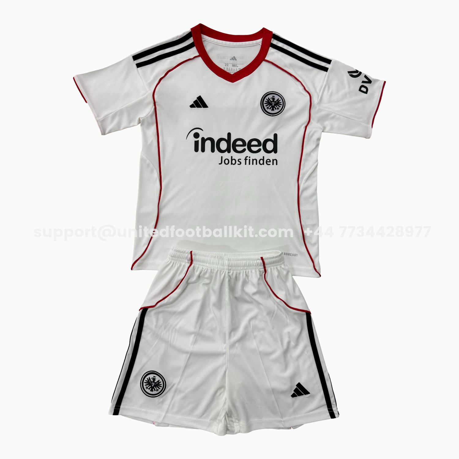 Unitedfootballkit.com | Frankfurt 25-26 Away Kids Kit -Customize Name, Number and Patch | Worldwide Shipping