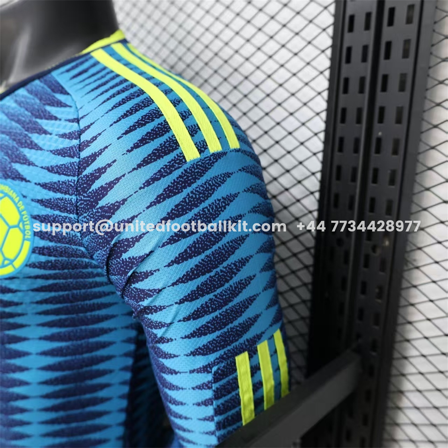 Unitedfootballkit.com | Colombia 2026 Away Blue Long Sleeves Jersey - Player Version -Customize Name, Number and Patch | Worldwide Shipping