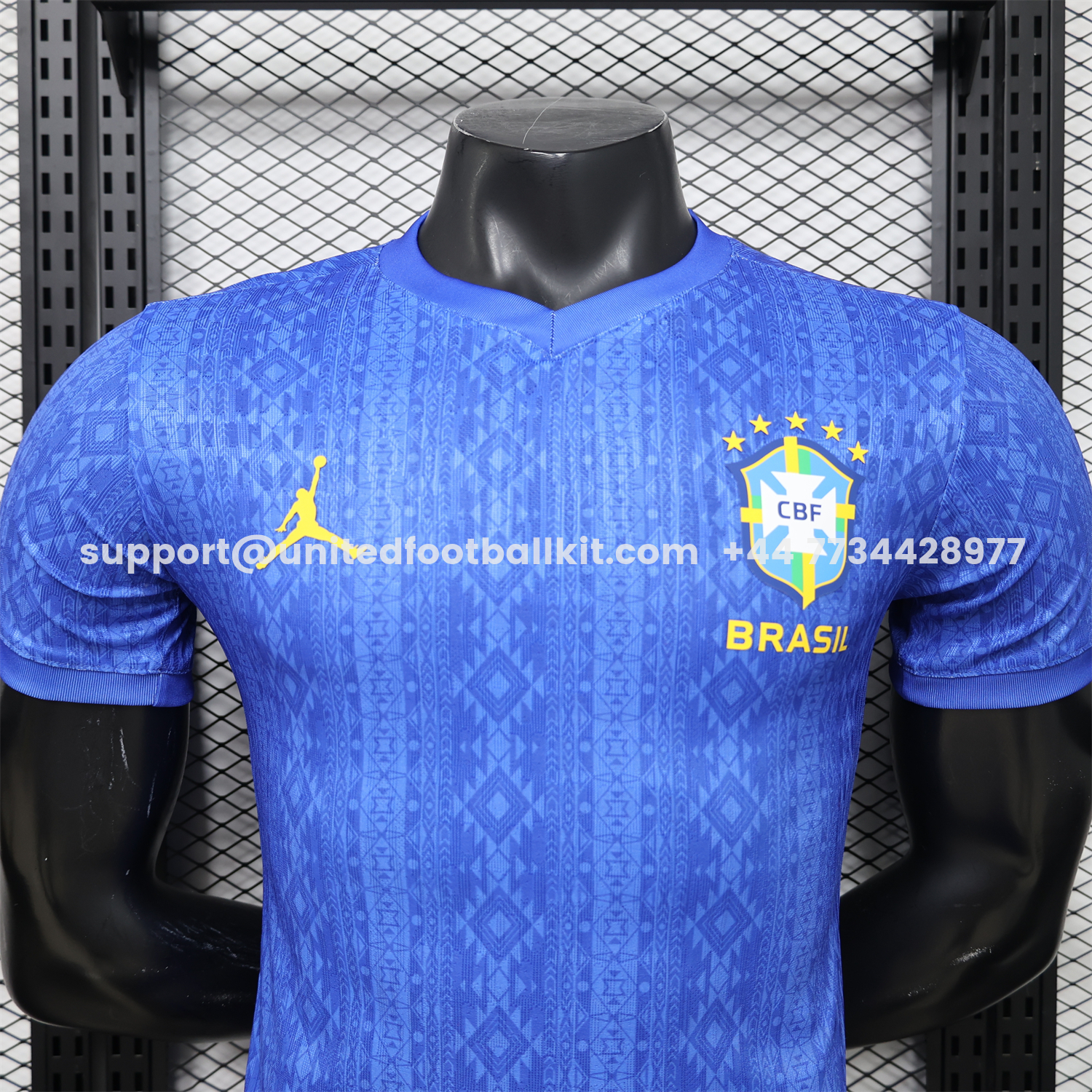 Unitedfootballkit.com | Brazil 2026 Diamond Texture Blue Special Jersey - Player Version -Customize Name, Number and Patch | Worldwide Shipping