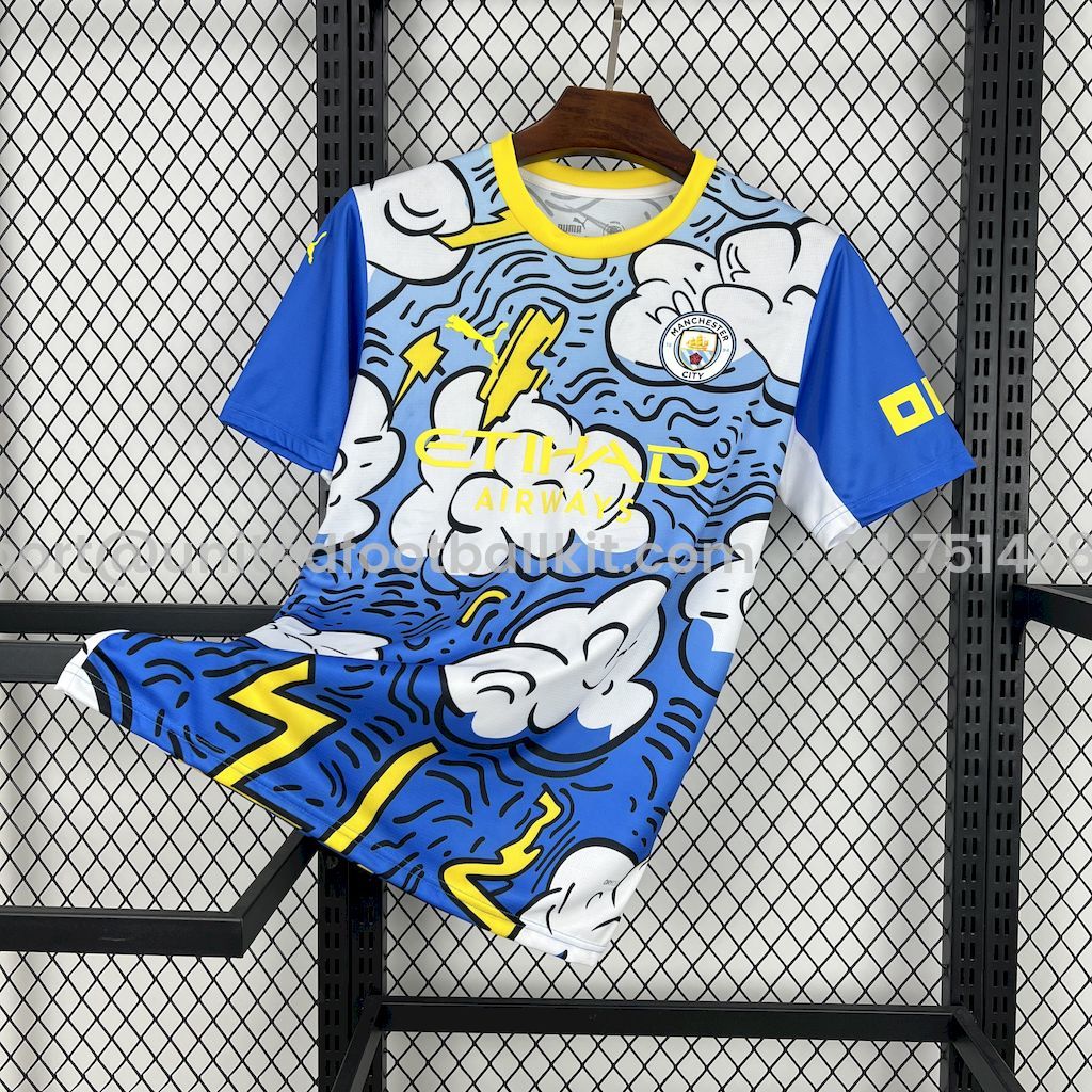 Unitedfootballkit.com | Manchester City 24-25 Blue Fan-designed Special Edition Jersey - Fans Version -Customize Name, Number and Patch | Worldwide Shipping