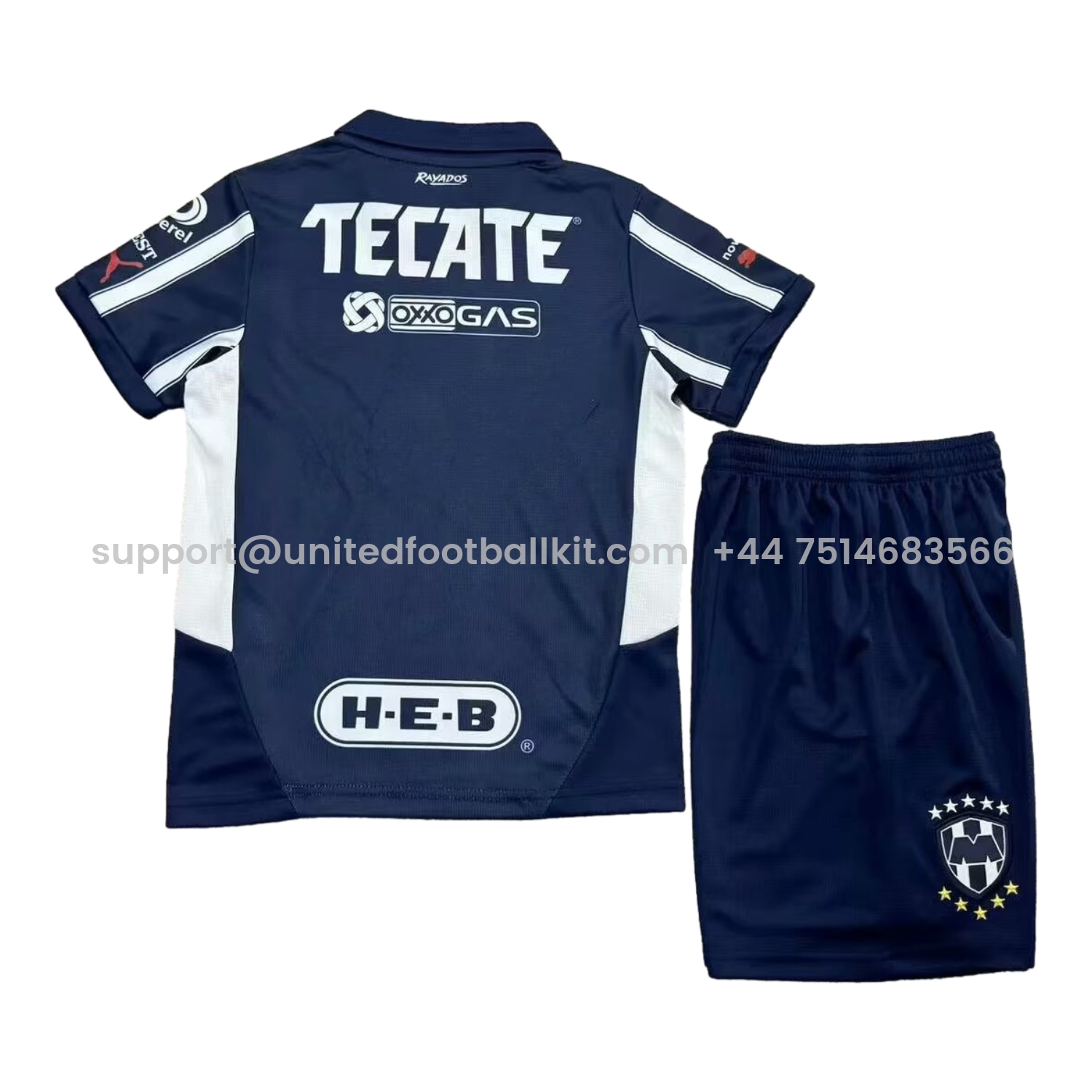 Unitedfootballkit.com | Rayados Monterrey 24-25 Home Kids Kit -Customize Name, Number and Patch | Worldwide Shipping