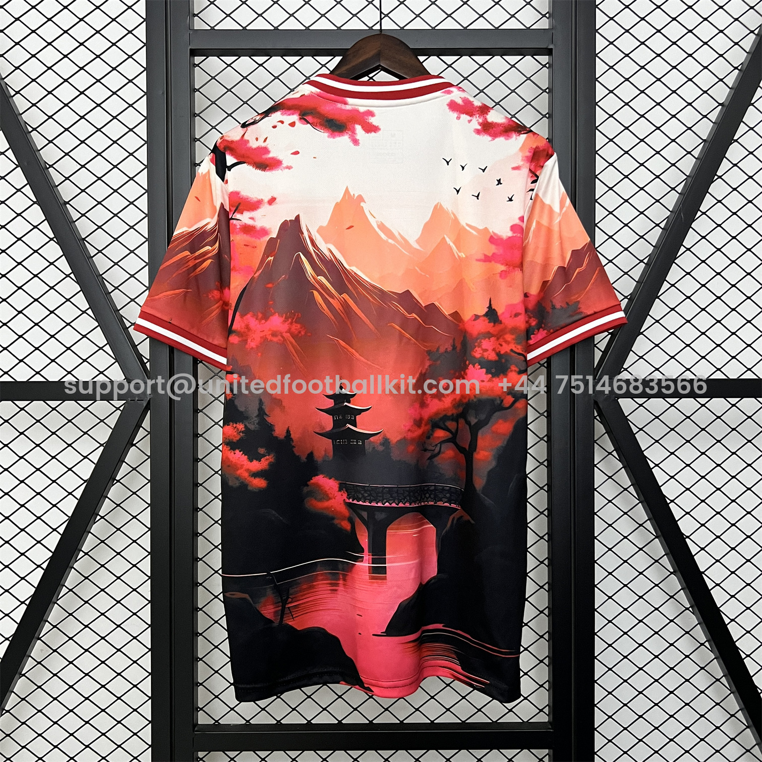 Unitedfootballkit.com | Japan 2024 Cherry Blossoms under Mount Fuji Jersey - Fans Version -Customize Name, Number and Patch | Worldwide Shipping