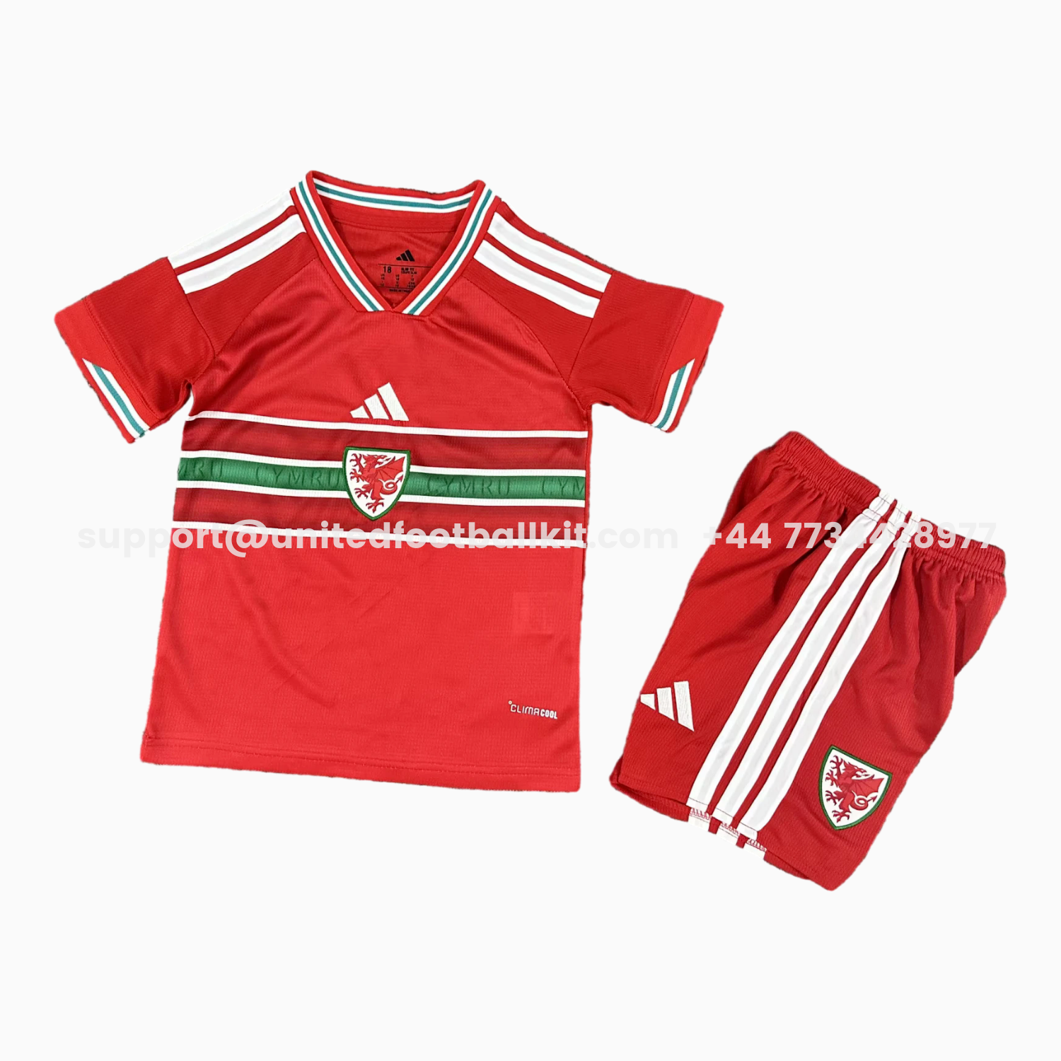 Unitedfootballkit.com | Wales 2026 Home Kids Kit -Customize Name, Number and Patch | Worldwide Shipping