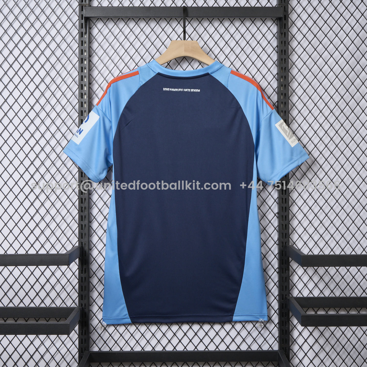 Unitedfootballkit.com | Hamburger SV 24-25 World Girls' Day Blue Special Jersey - Fans Version -Customize Name, Number and Patch | Worldwide Shipping