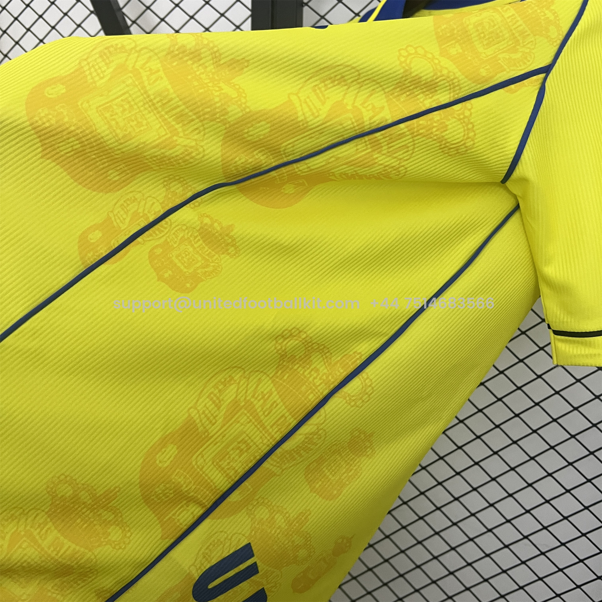 Unitedfootballkit.com | Retro Las Palmas 1997-98 Home Jersey -Customize Name, Number and Patch | Worldwide Shipping