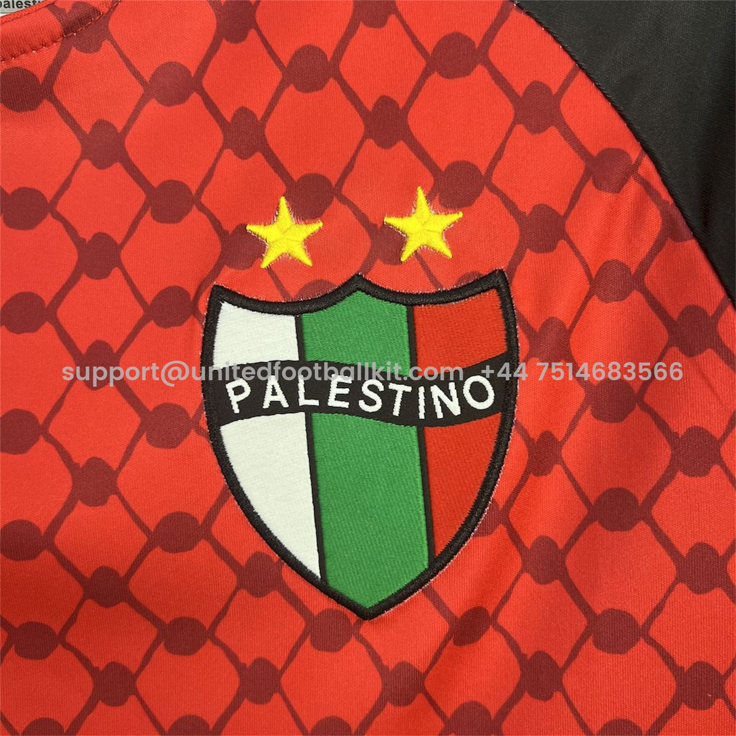 Unitedfootballkit.com | Club Deportivo Palestino 25-26 Red Goalkeeper Jersey - Fans Version -Customize Name, Number and Patch | Worldwide Shipping