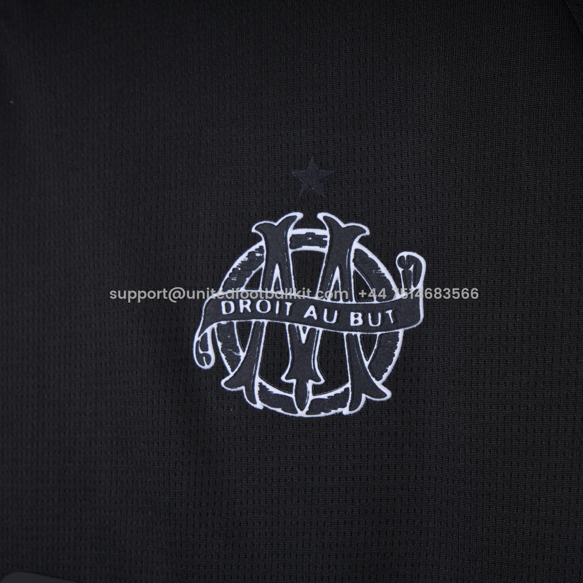 Unitedfootballkit.com | Marseille 24-25 125th Anniversary Black Jersey - Fans Version -Customize Name, Number and Patch | Worldwide Shipping
