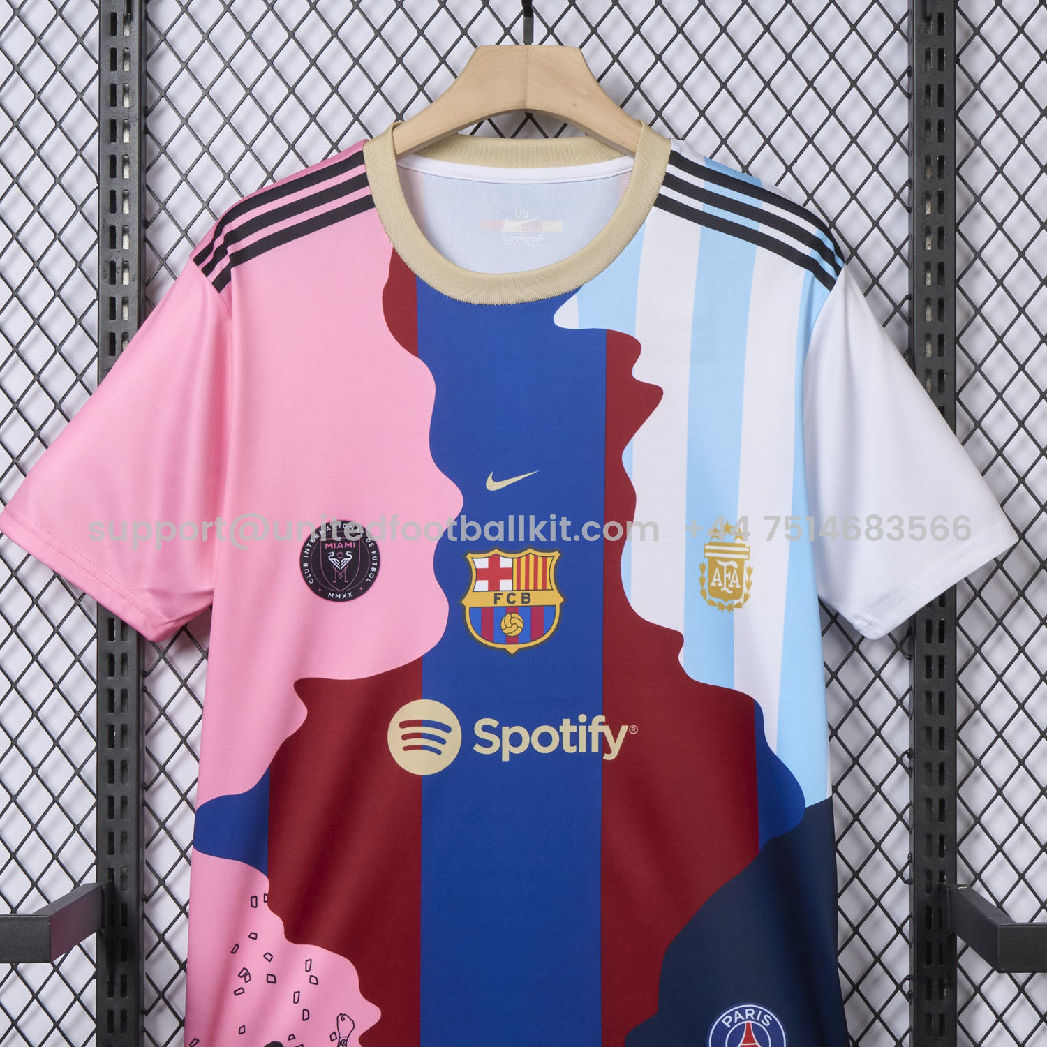 Unitedfootballkit.com | Messi Career Commemorative Jersey - Fans Version - Barcelona Argentina Paris Saint-Germain PSG INT M.A.M -Customize Name, Number and Patch | Worldwide Shipping
