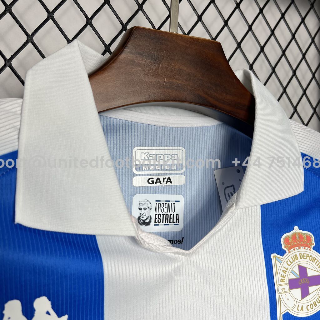Unitedfootballkit.com | Deportivo de La Coruña 24-25 Home Stadium Jersey - Fans Version -Customize Name, Number and Patch | Worldwide Shipping