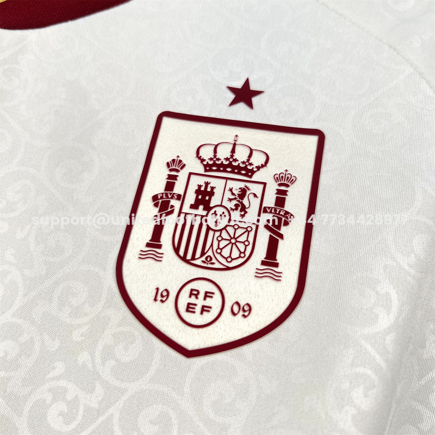 Unitedfootballkit.com | Spain 2026 Dellafuente Co-Branded White Jersey - Fans Version -Customize Name, Number and Patch | Worldwide Shipping